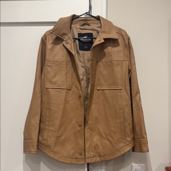 Hollister Tan Leather Jacket - Picture 1 of 1